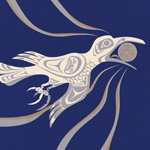 White Raven's Moonlit Flight