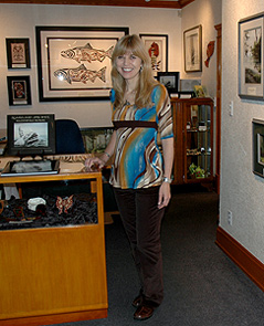 April inside the Wind Spirit Gallery